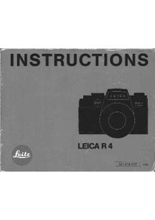 Leica R 4 manual. Camera Instructions.